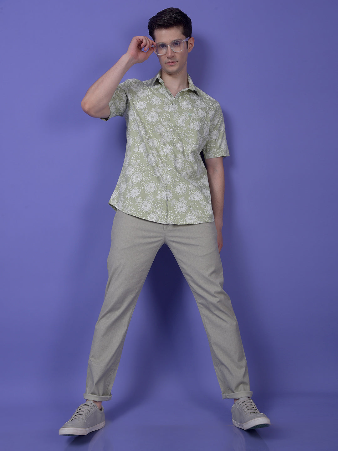 Green Printed Shirt