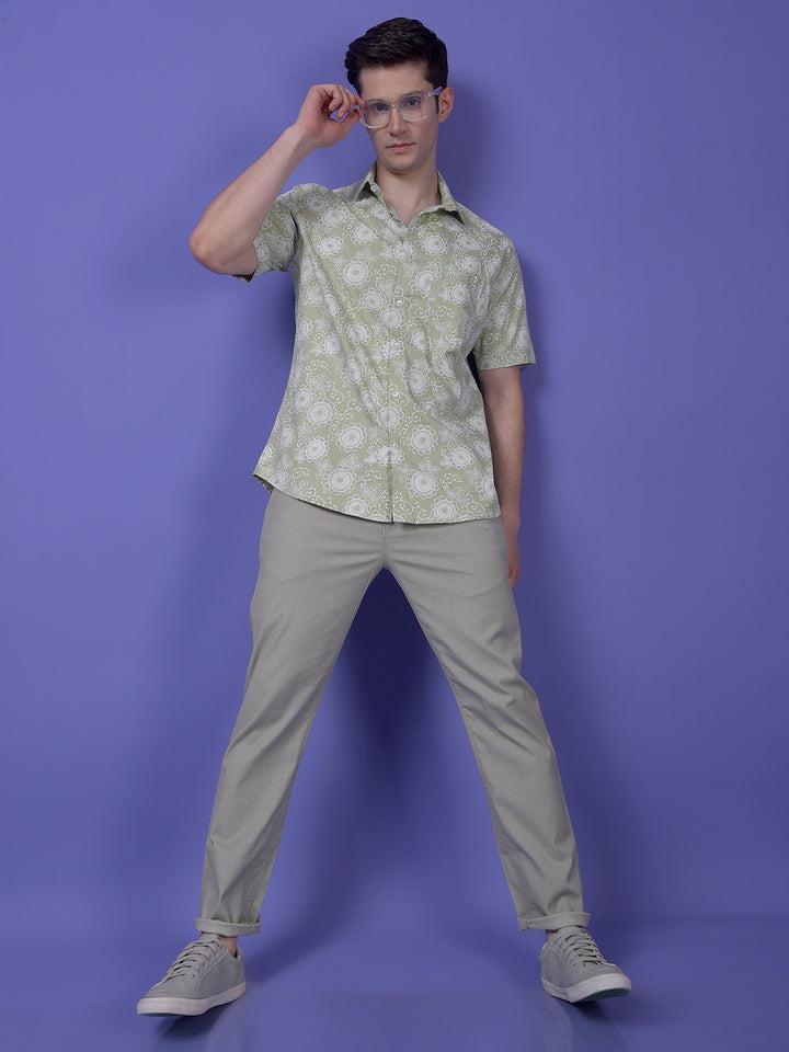 Green Printed Shirt