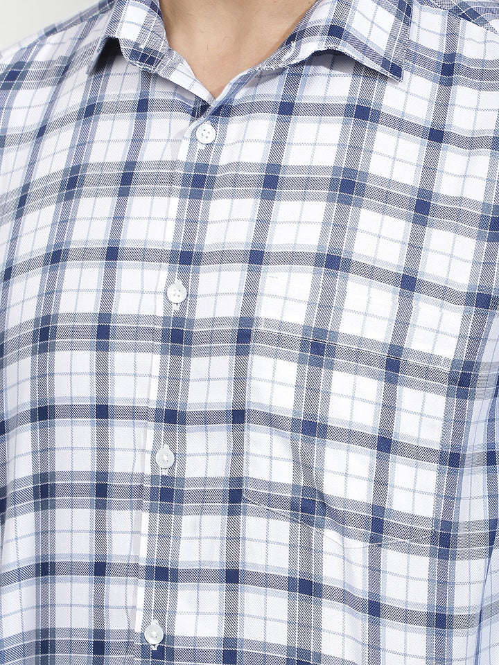 Blue Checked 100% Cotton Shirt
