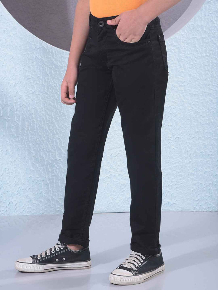 Jet Black Sleek Street Jeans