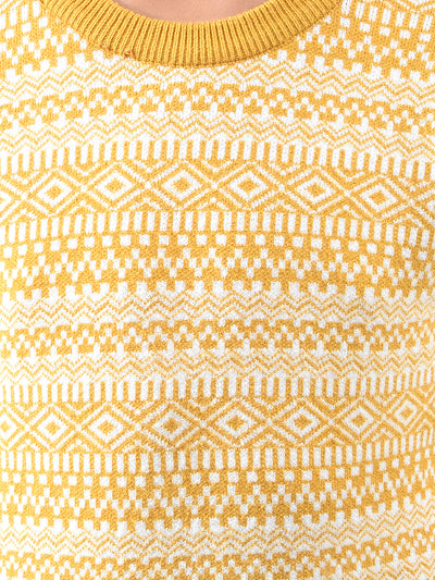 Trendy Mustard Pattern Pullover