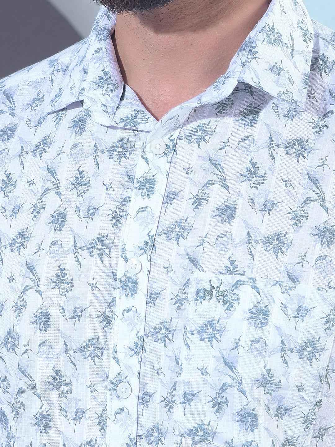 Green Floral Print Shirt