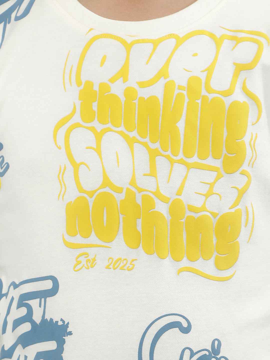 White Graphic Print T-Shirt