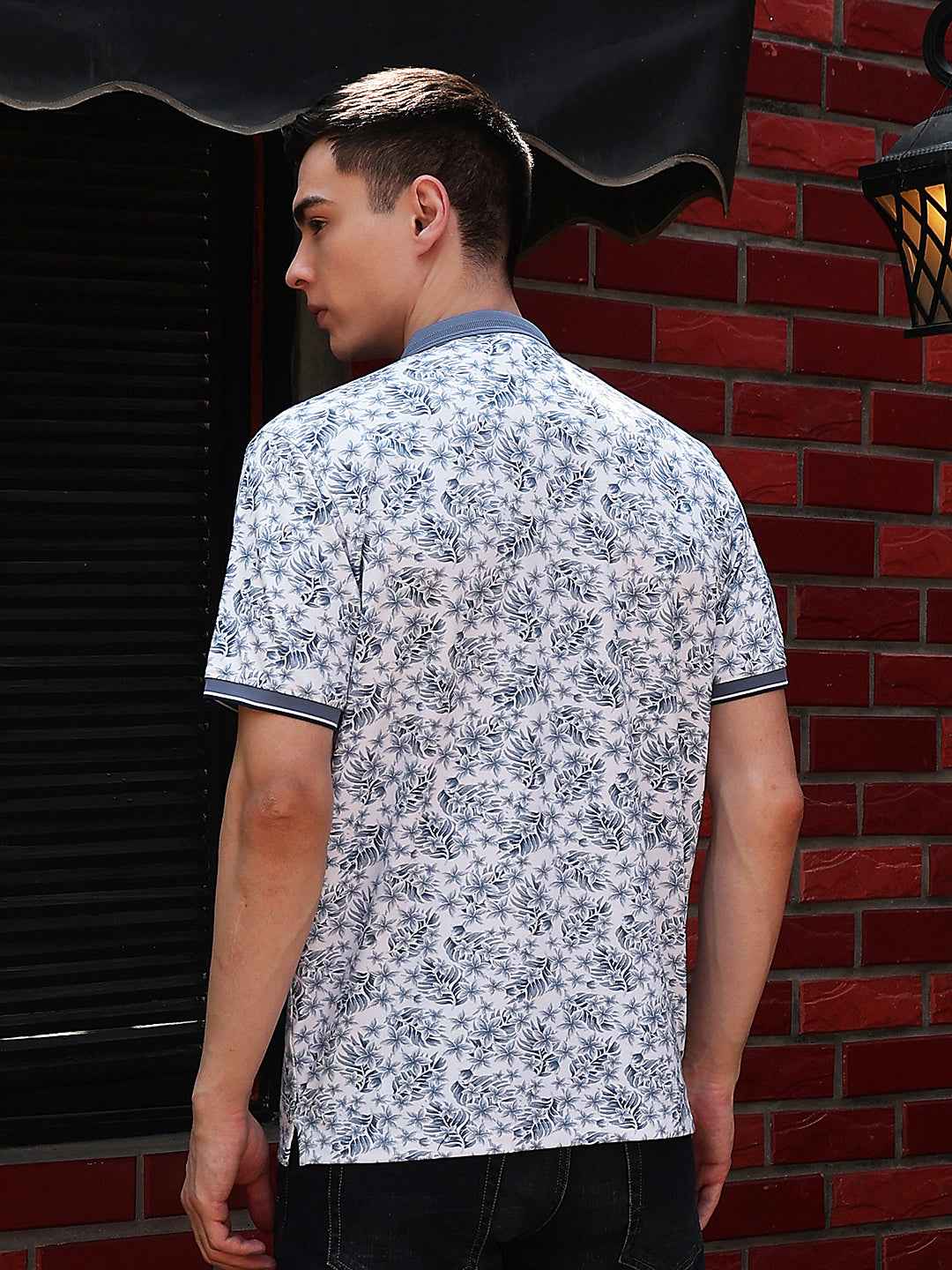 Blue Floral Print T-Shirt
