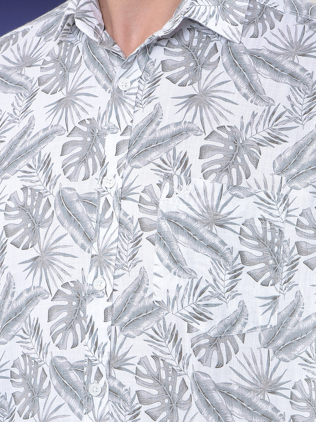 Printed 100% Cotton Green Shirt