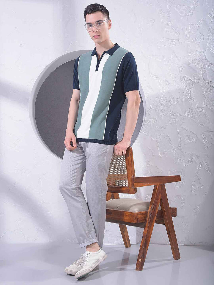 Grey Printed Trousers