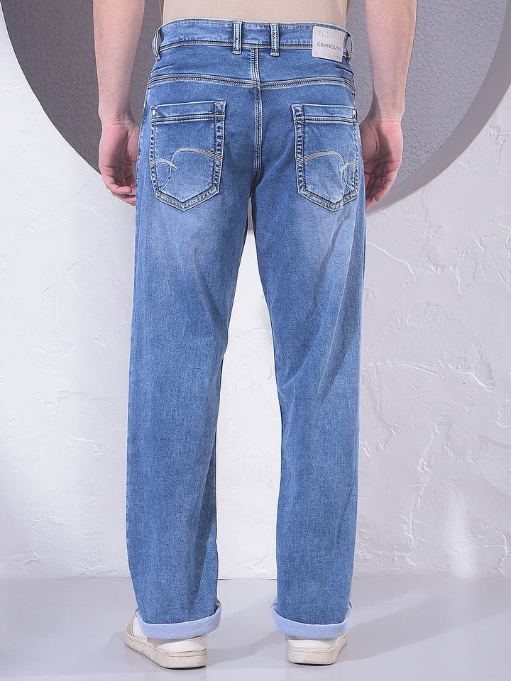 Vintage Blue Straight-Leg Jeans