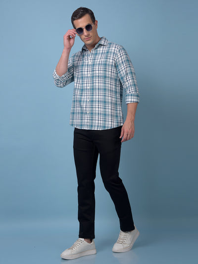 Green Checked 100% Cotton Shirt