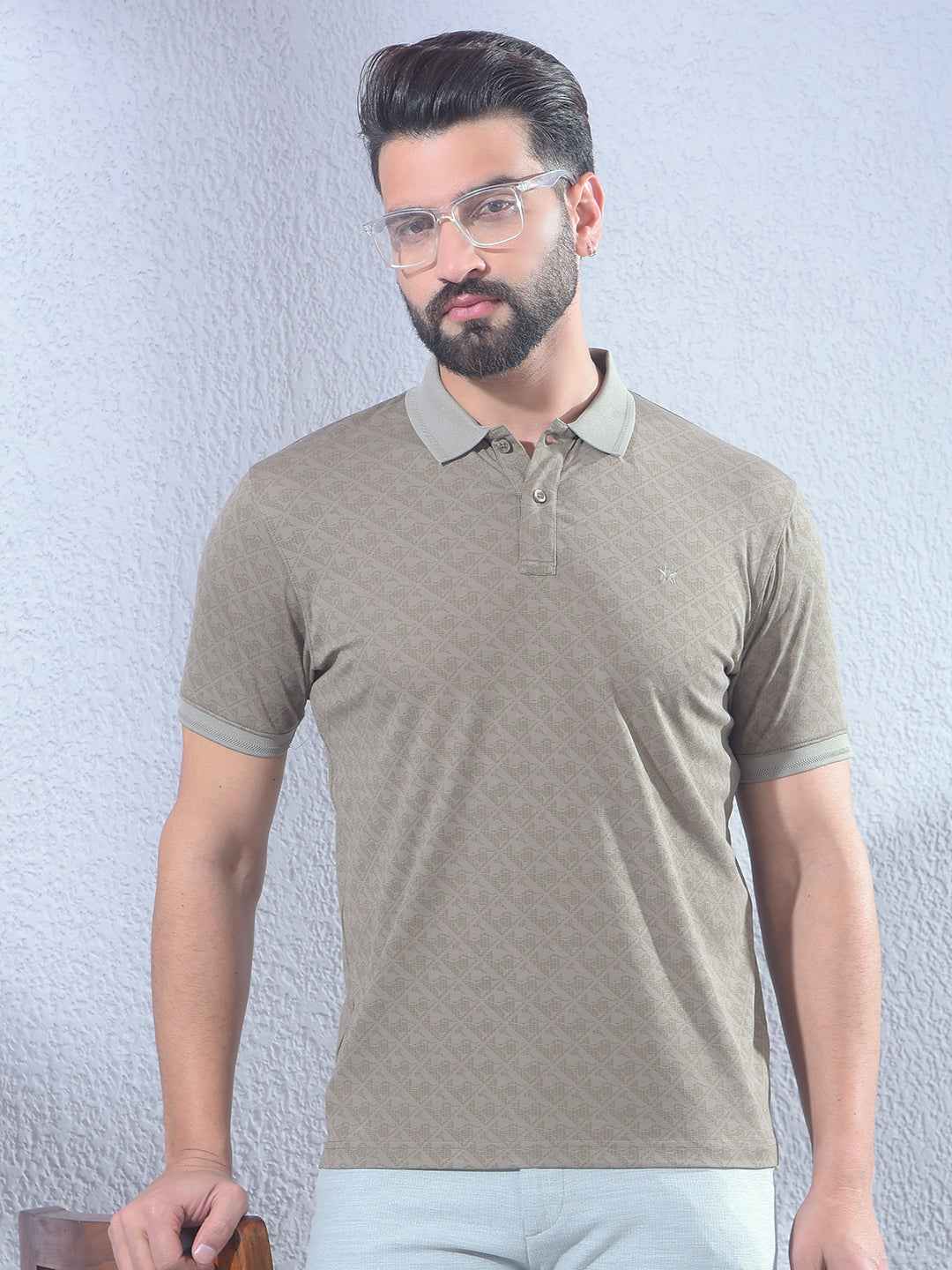 Brown Printed T-Shirt