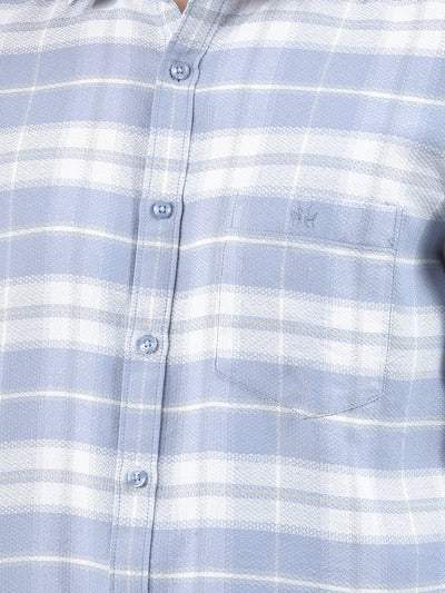 Grey Checked Shirt-Men Shirts-Crimsoune Club