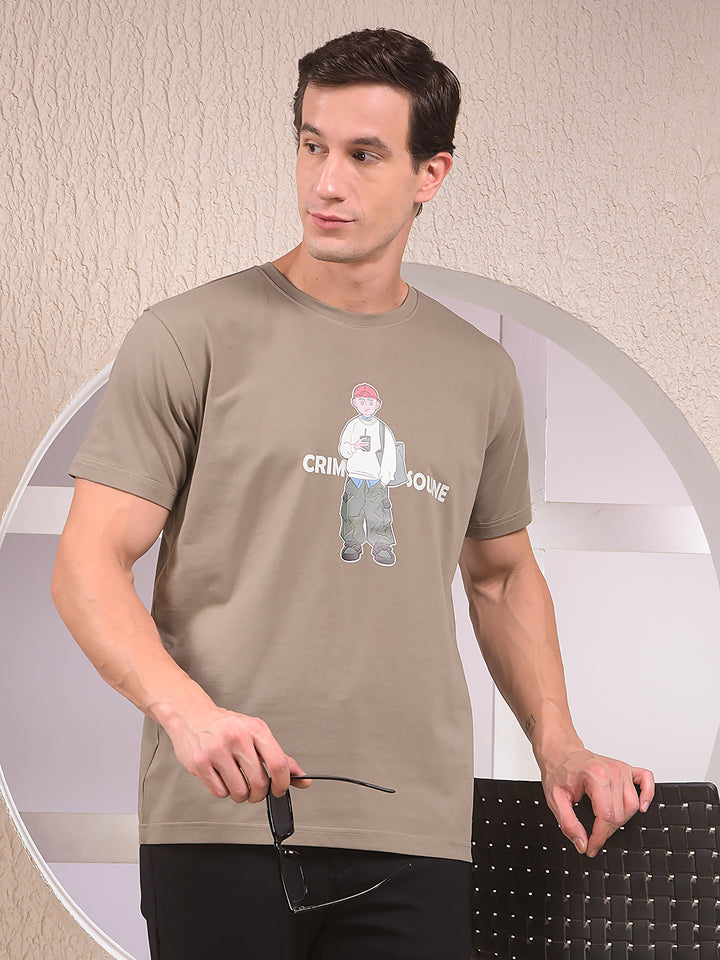Olive Graphic Print T-Shirt