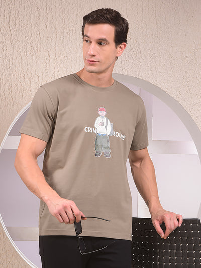 Olive Graphic Print T-Shirt