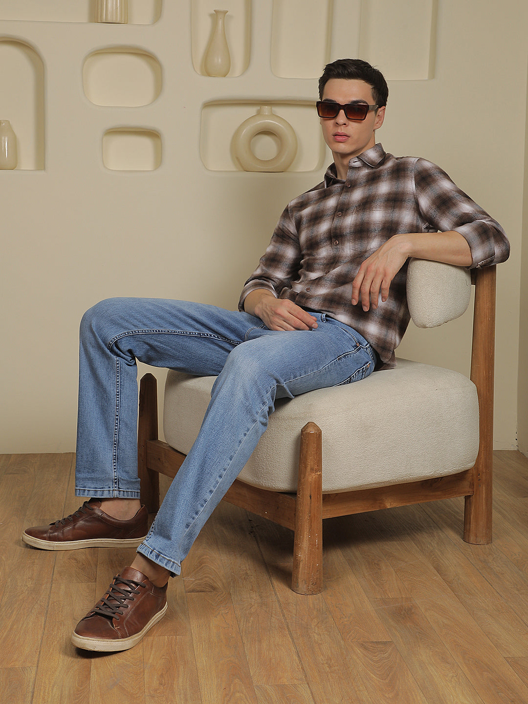 Blue Straight Stretchable Jeans