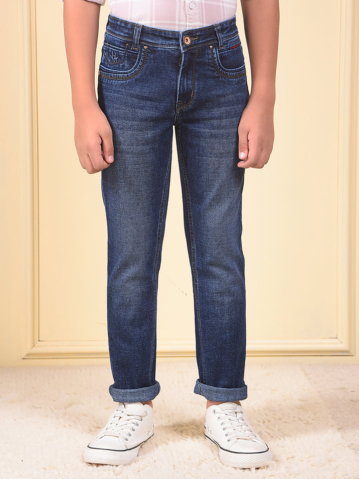 Chic Dark Wash Blue Jeans