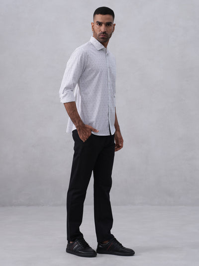 Trendy White Printed Shirt