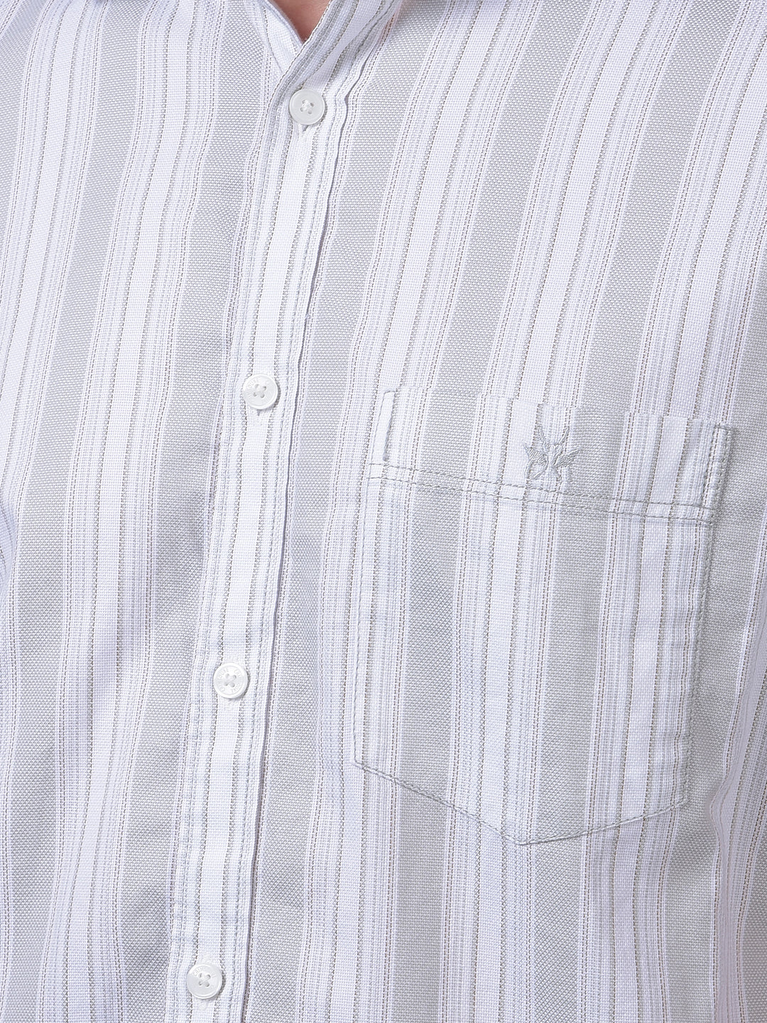 Green Vertical Stripes 100% Cotton Shirt