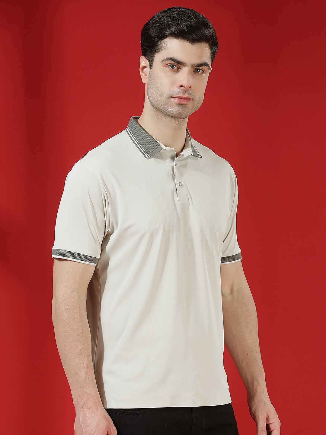 Beige Classic Polo T-Shirt