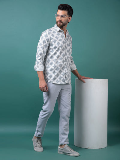 Grey 100% Cotton Trousers