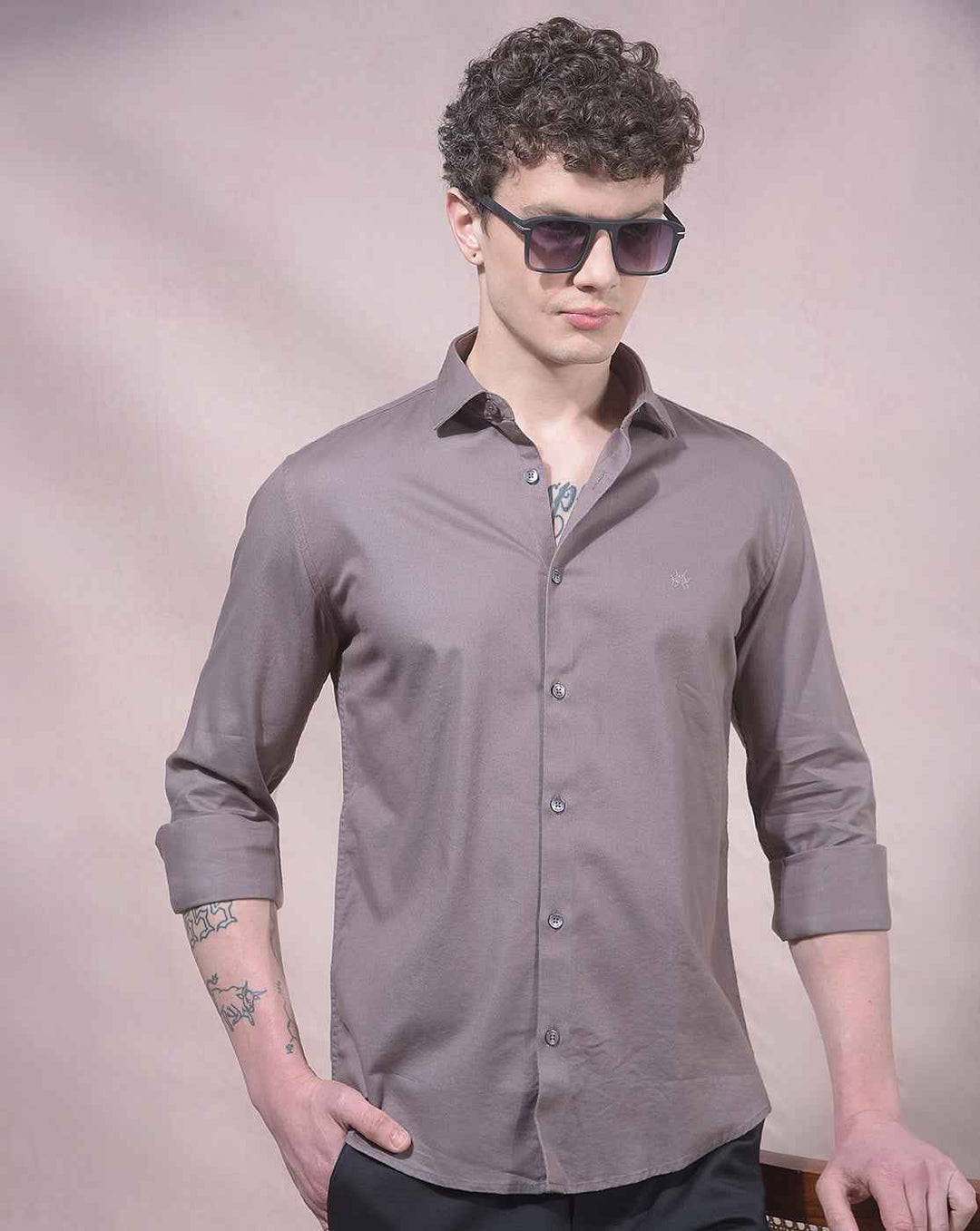 Edge Brown Casual Shirt