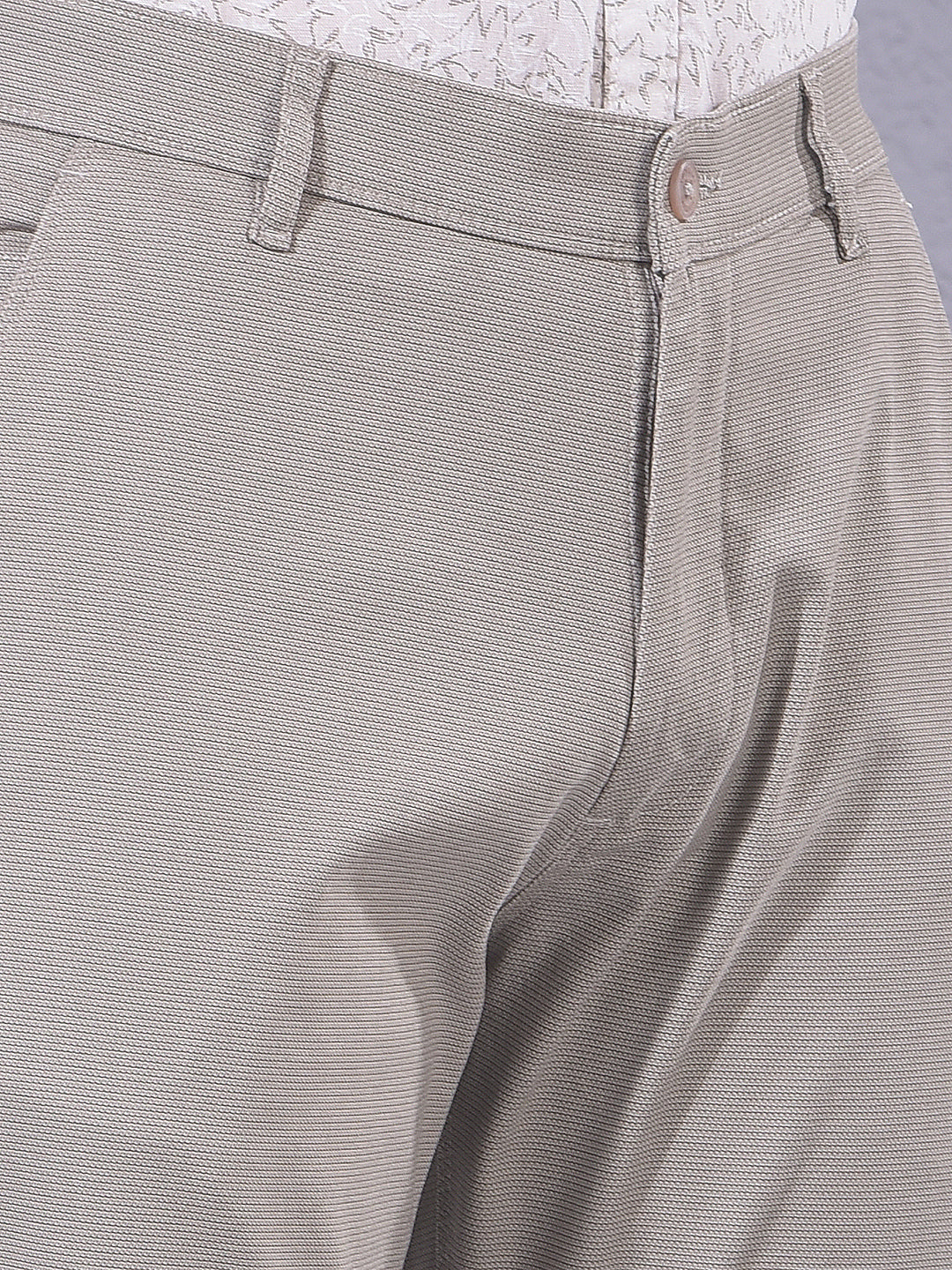 Khaki Straight Knitted Trousers