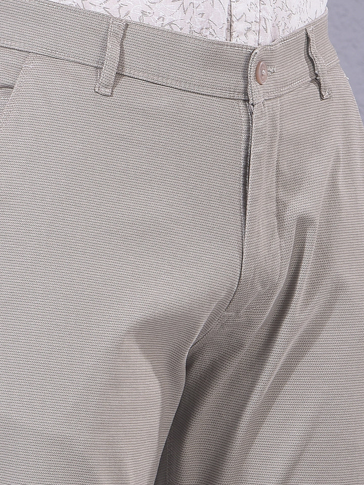 Khaki Straight Knitted Trousers