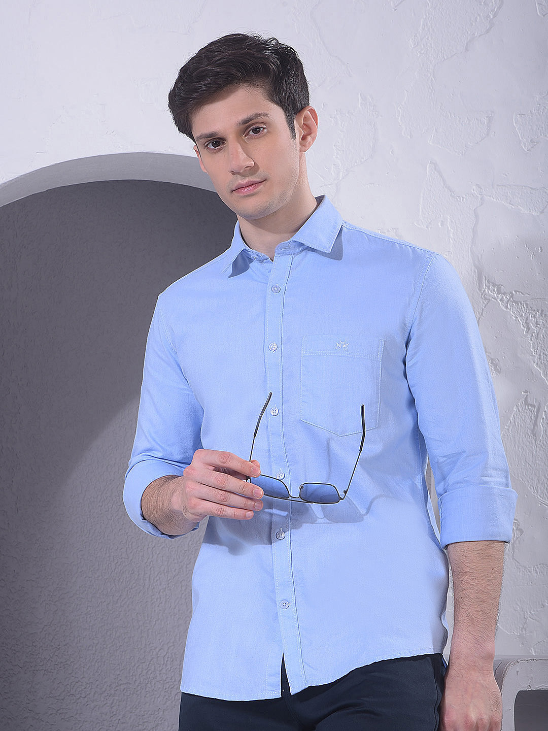 Blue 100% Cotton Shirt