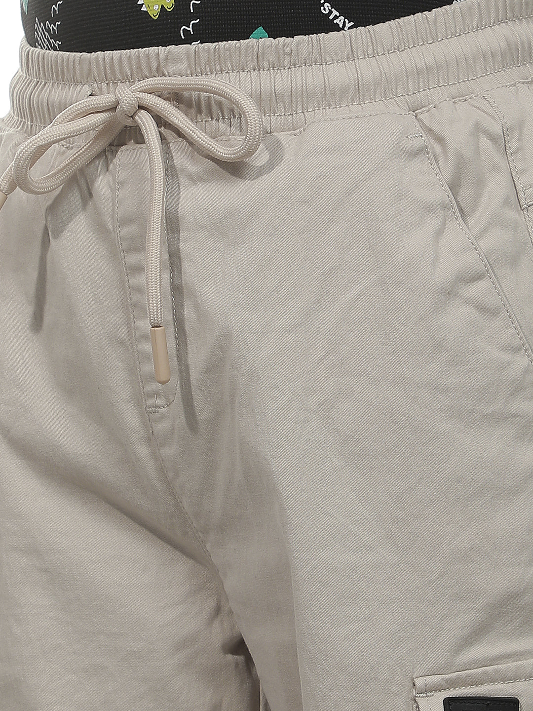 Sleek Oatmeal Beige Cargo Trackpants