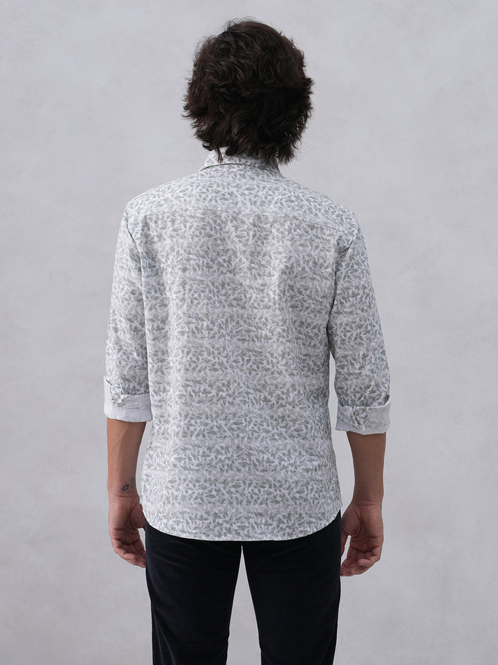 Pastel Green Printed Shirt