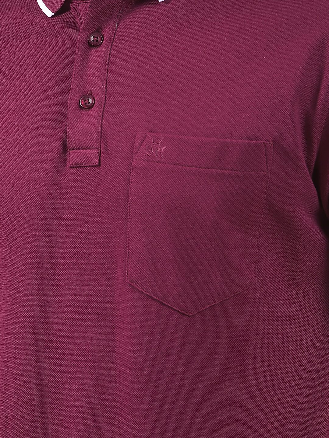 Wine Polo Neck T-Shirt