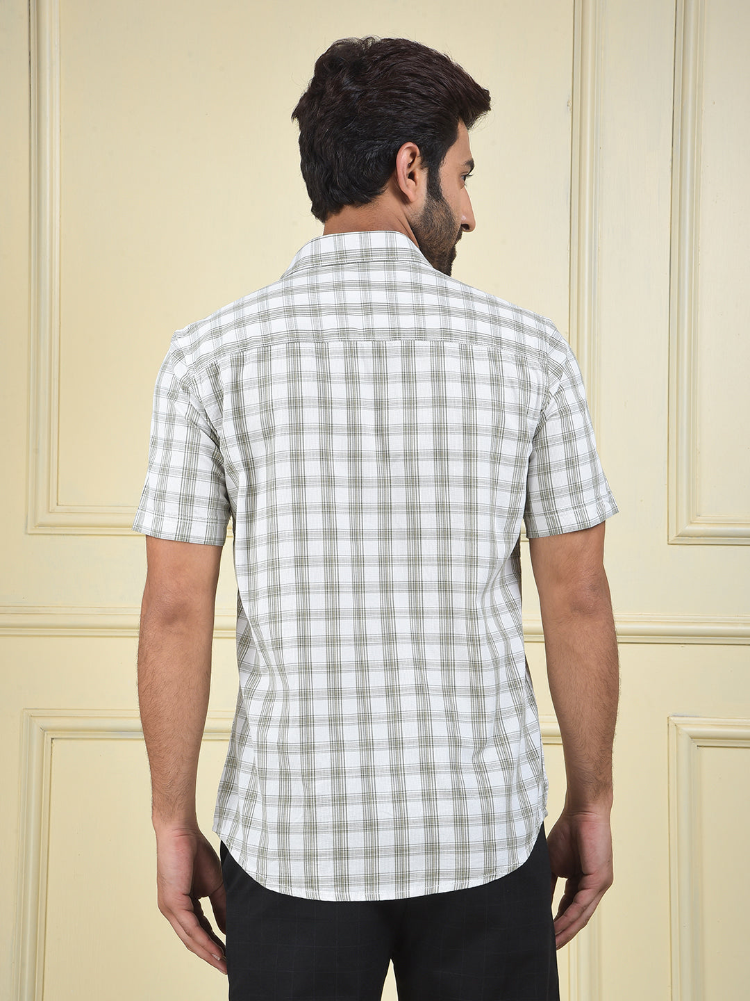 Green Checked 100% Cotton Shirt