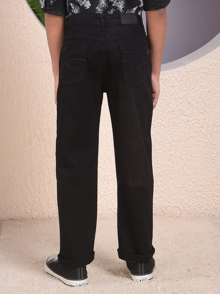 Snatched Black Straight Jeans