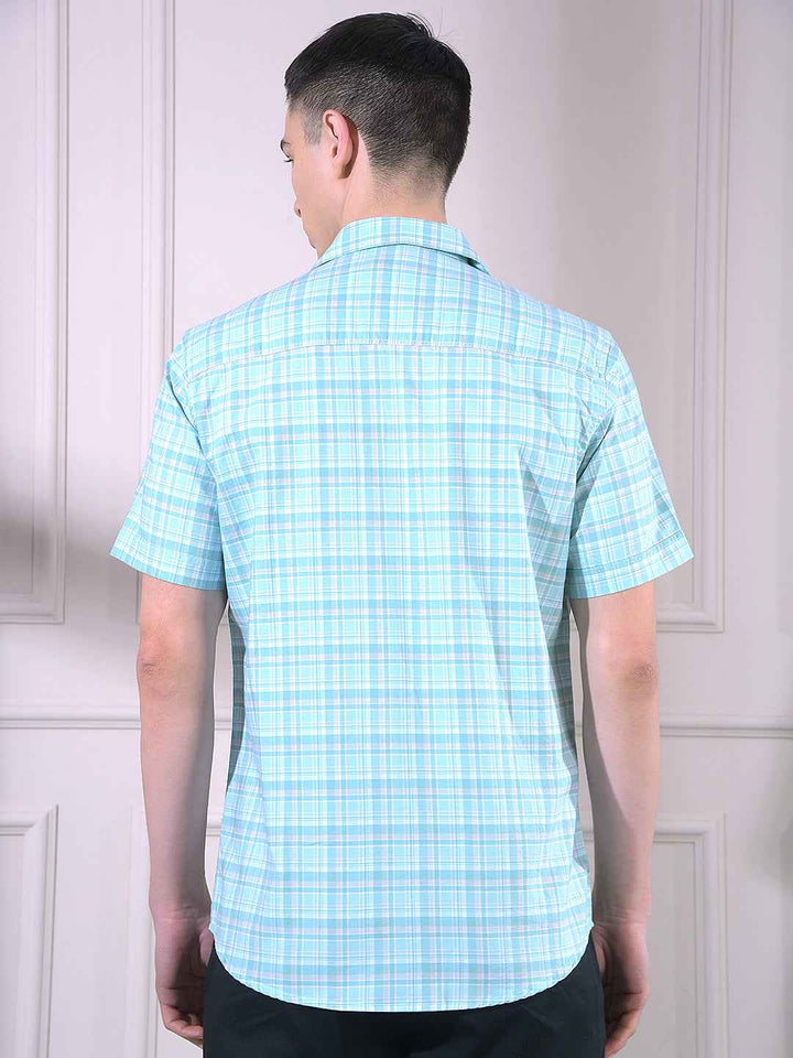 Green 100% Cotton Checked Shirt