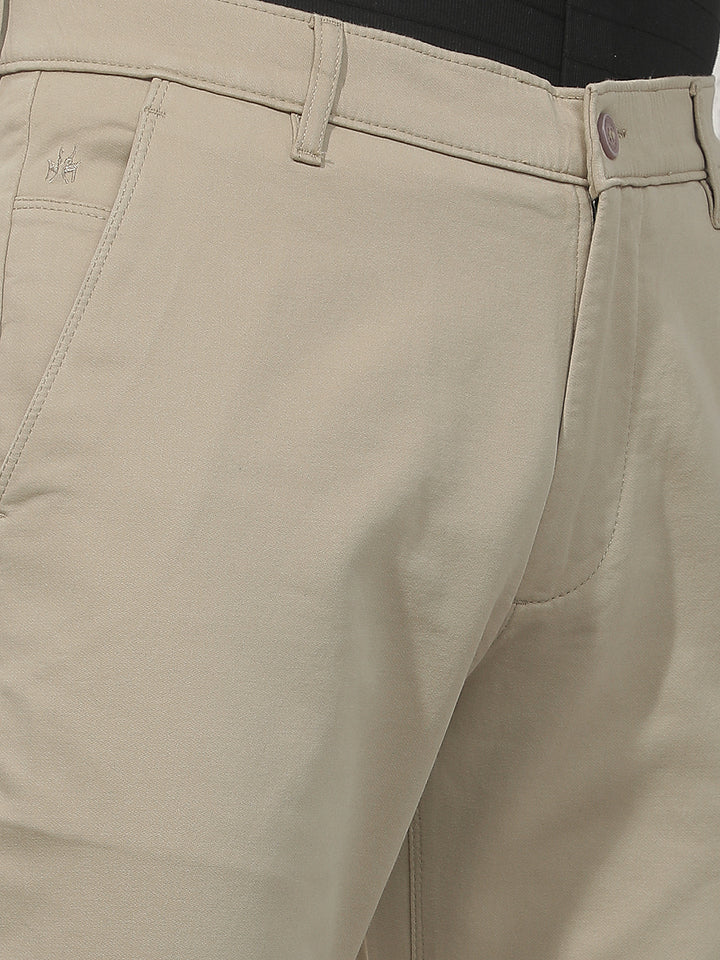 Classic Dune Beige Straight Trousers