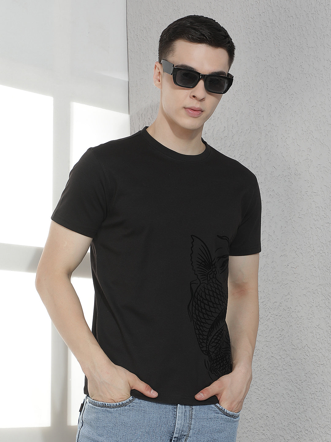 Black Graphic Printed T-Shirt