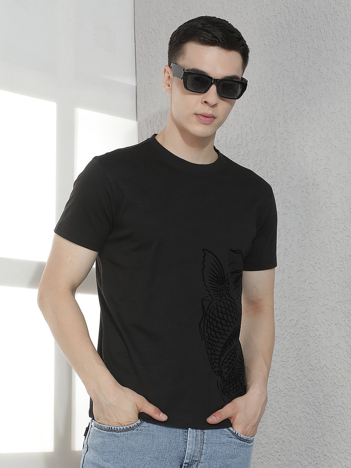 Black Graphic Printed T-Shirt