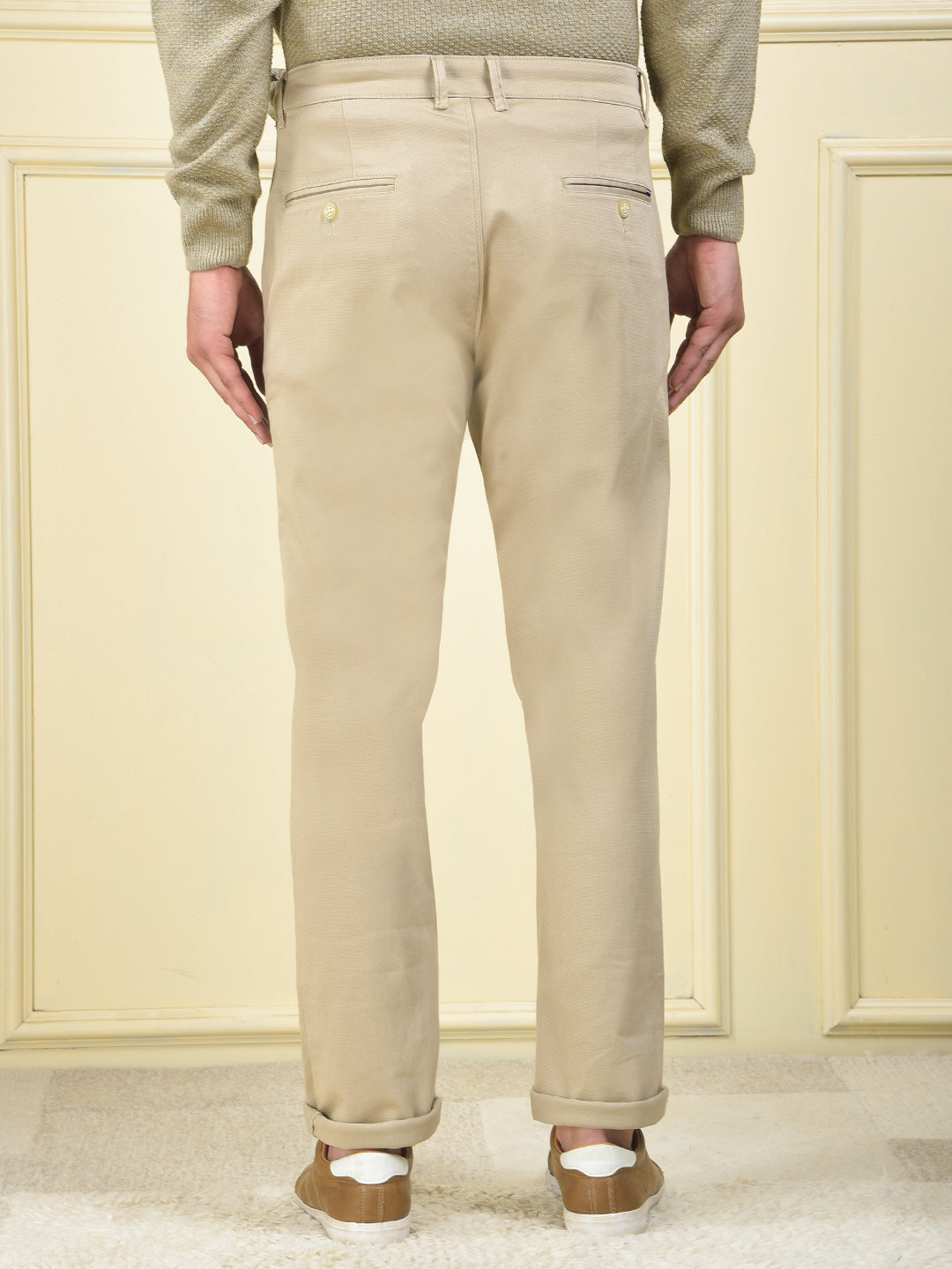 Crisp Style Beige Trousers