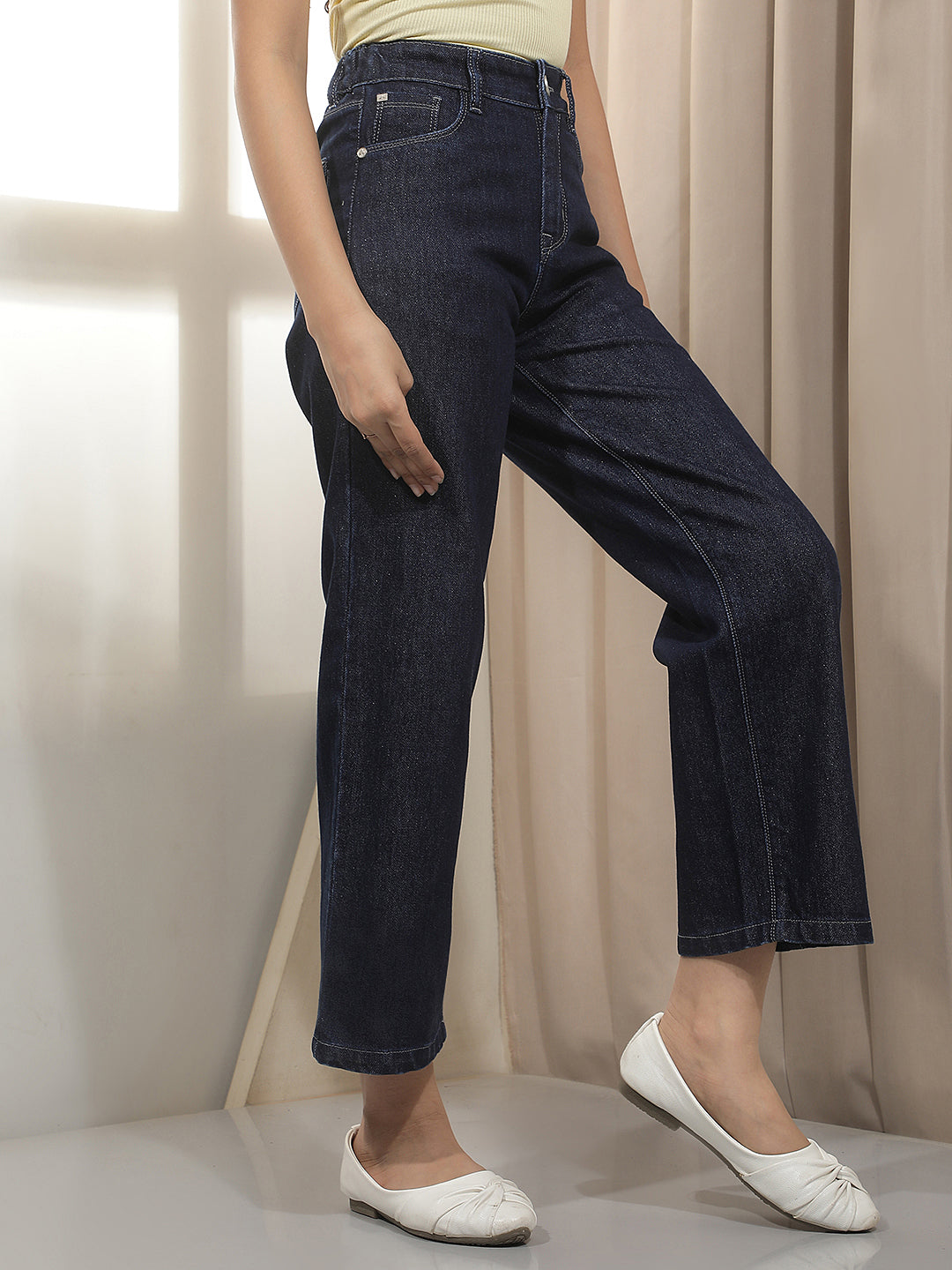 Blue Wide Leg Jeans