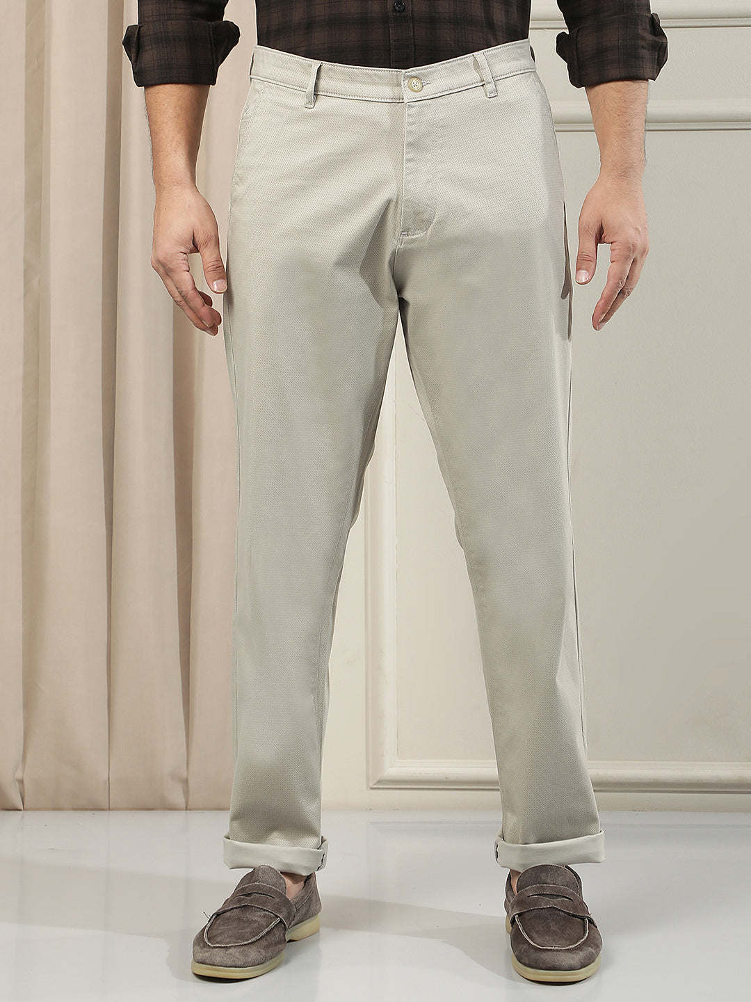 Beige Everyday Wear Trousers