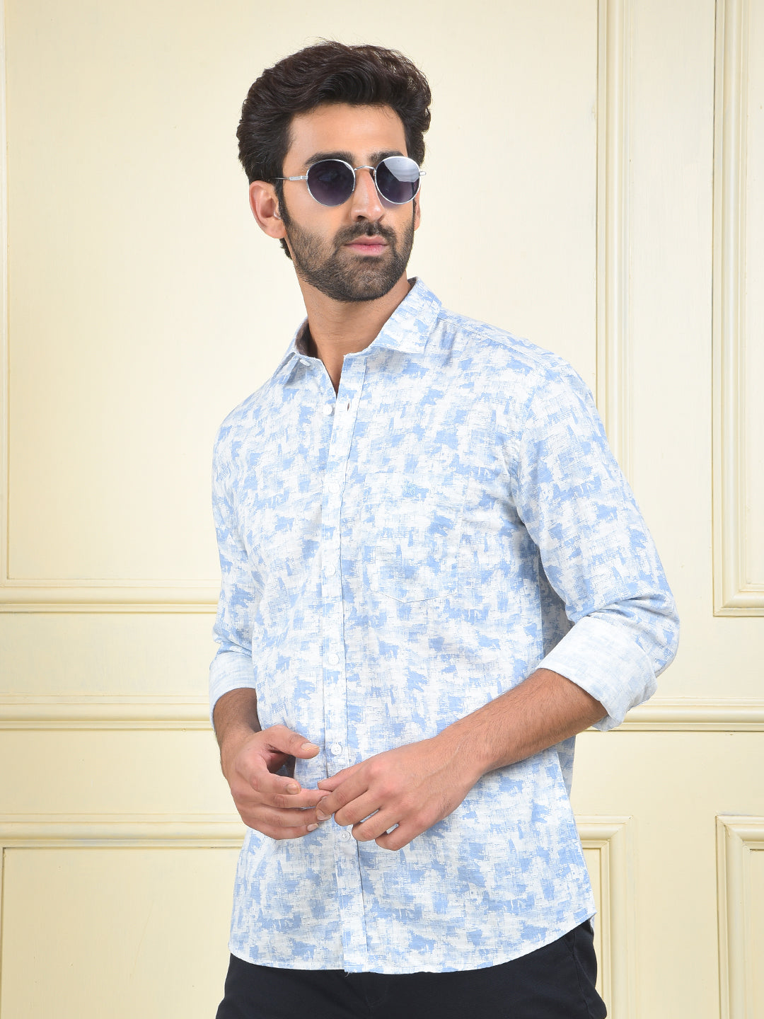 Fresh Look Blue Printed Shirt