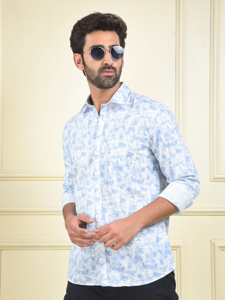 Fresh Look Blue Printed Shirt