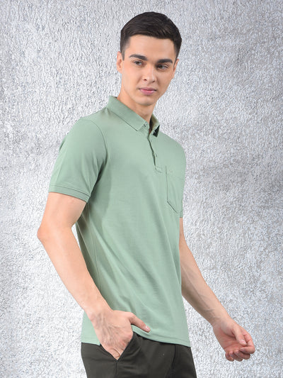 Green Polo Neck T-Shirt