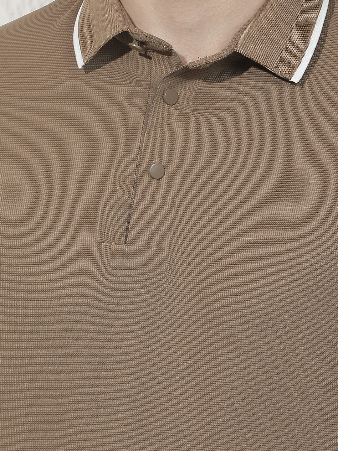 Sleek Chestnut Brown Polo T-Shirt