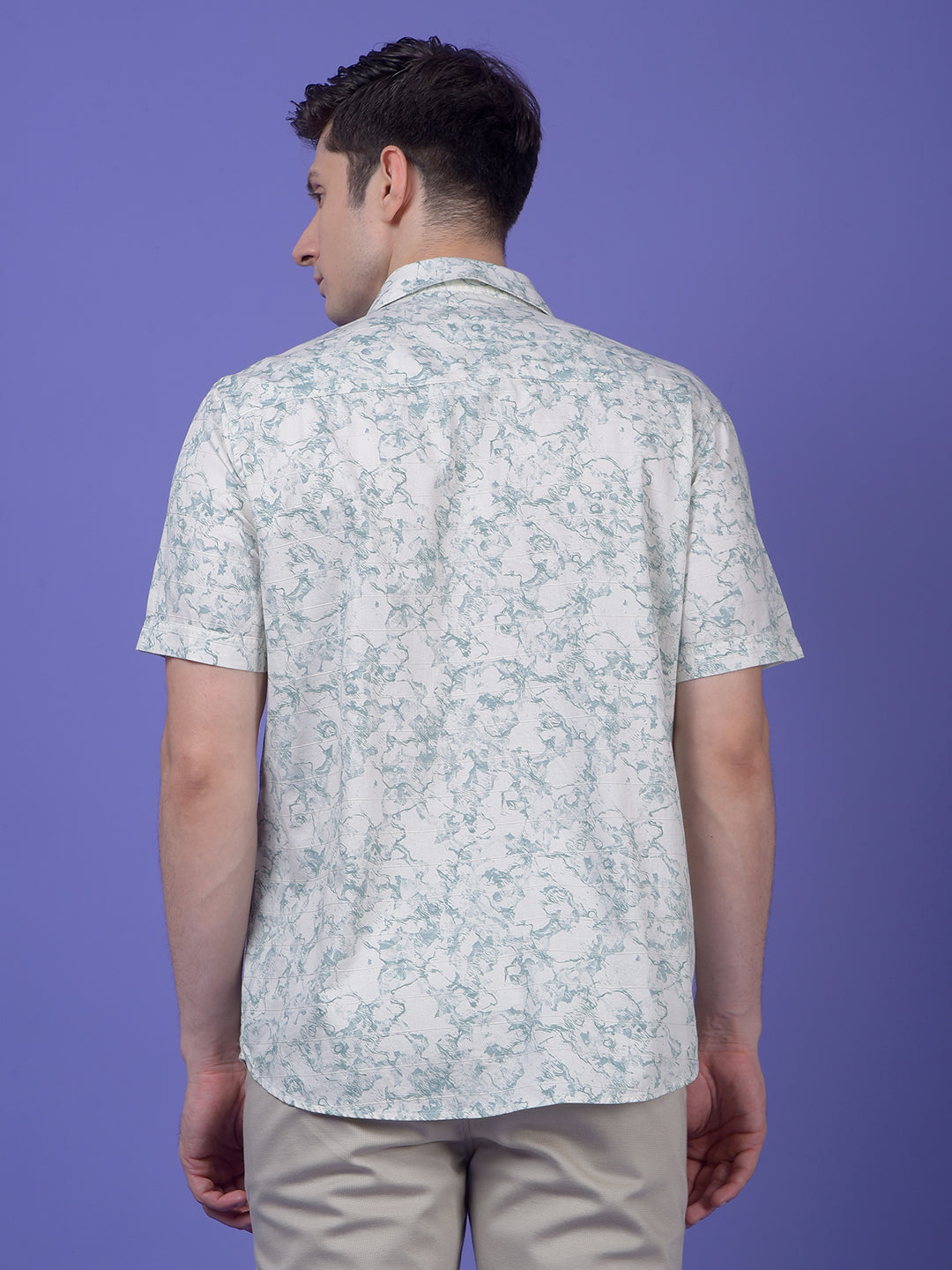 Grey Printed 100% Cotton Shirt