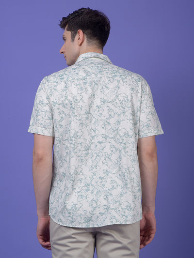 Grey Printed 100% Cotton Shirt