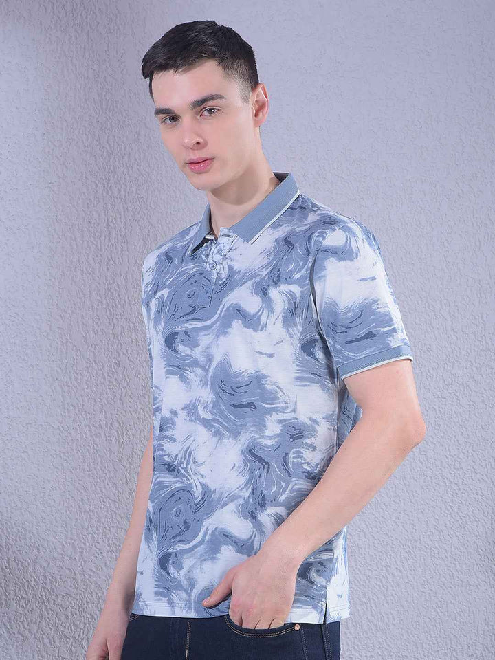 Blue Printed T-Shirt