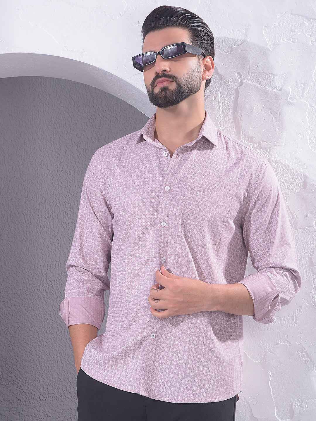 Pink Graphic Print Shirt