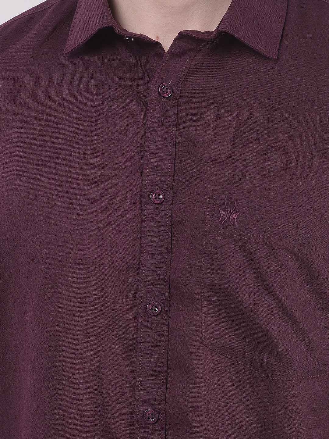 GlowWine Linen Shirt
