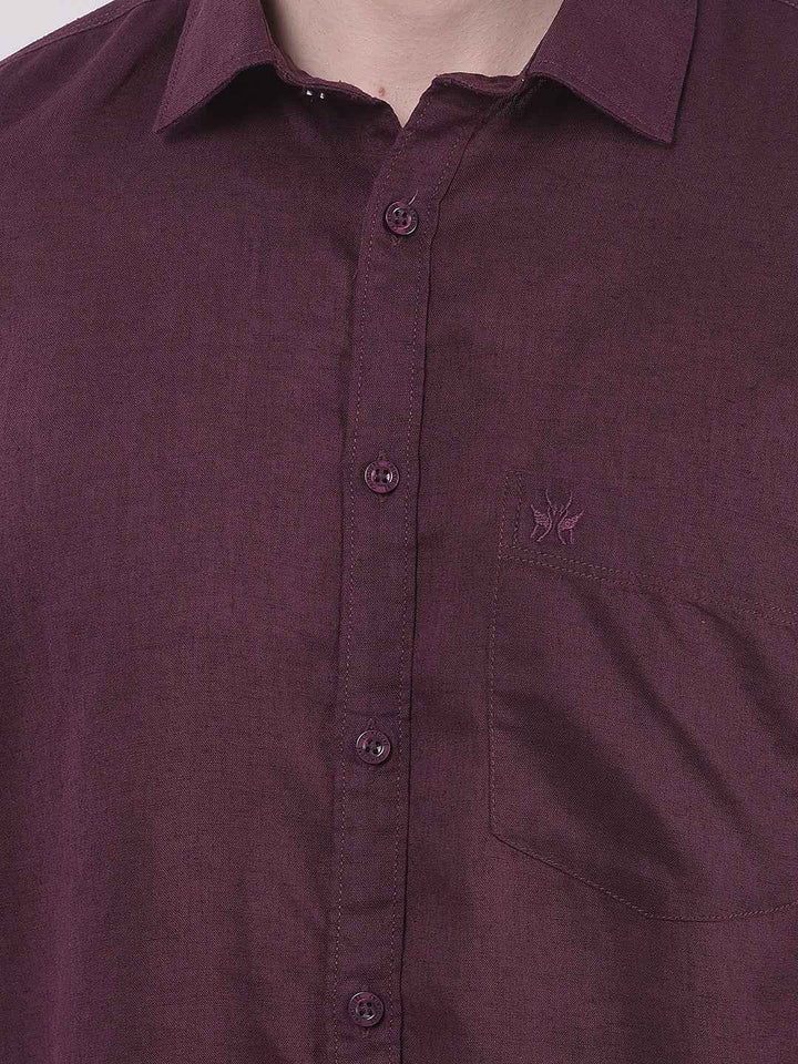 GlowWine Linen Shirt