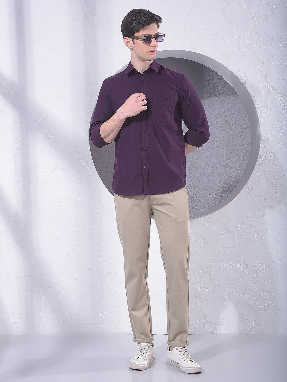 Wine 100% Cotton Shirt