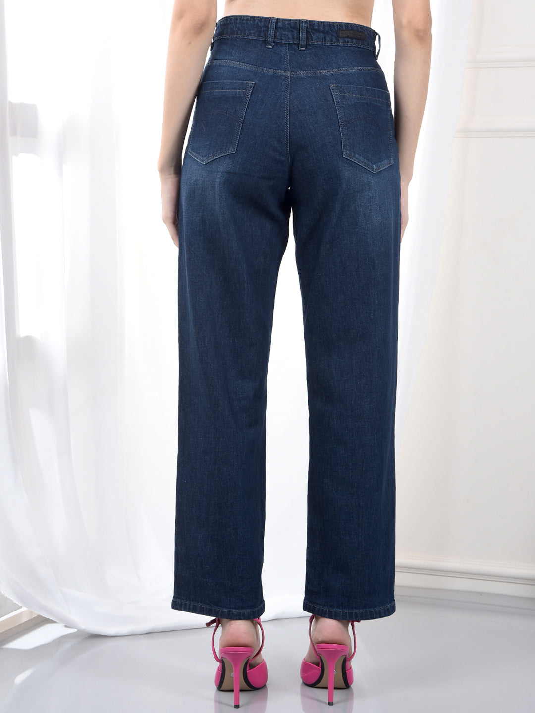 Blue Bootcut 100% Cotton Jeans